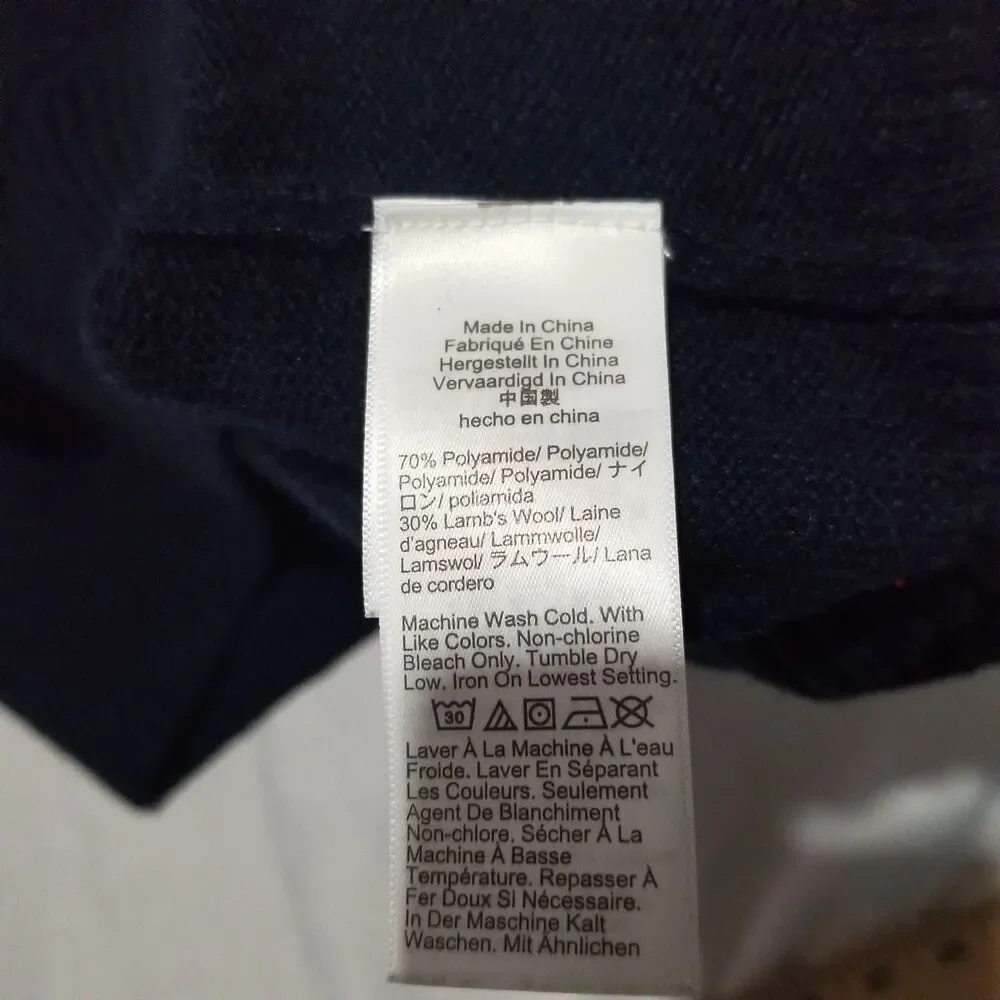 J.Crew Men's Supersoft Lambswool Blend Crewneck Sweater Navy Blue Size L AA027